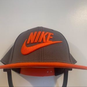 Nike grey and orange hat